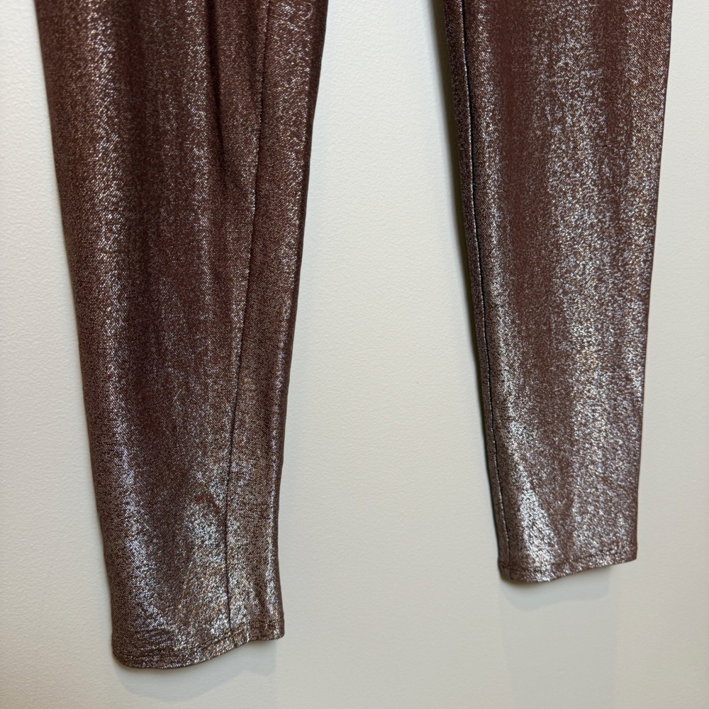 NWT SKIMS XL Cocoa Brown Sparkle Glitter Stretch Leggings High Rise Stretch - Picture 6 of 13